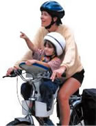 Baby Bike Seat in front of bike.