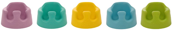 Colors of bumbo baby seats.