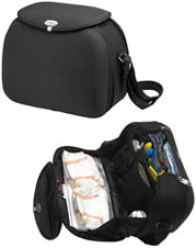 Black baby bjorn diaper bag.