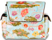 Blue flower diaper bag.