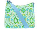 Blue and green seaspray hobo diaper bag.
